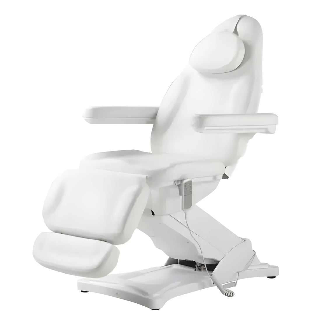 Electric Derma Chair, High Quality PVC Leather - White (BC01)