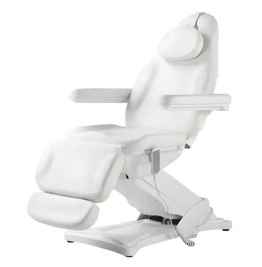 Electric Derma Chair, High Quality PVC Leather - White (BC01)
